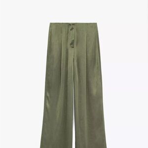 Zara Satin Effect Full Length Dart Pants